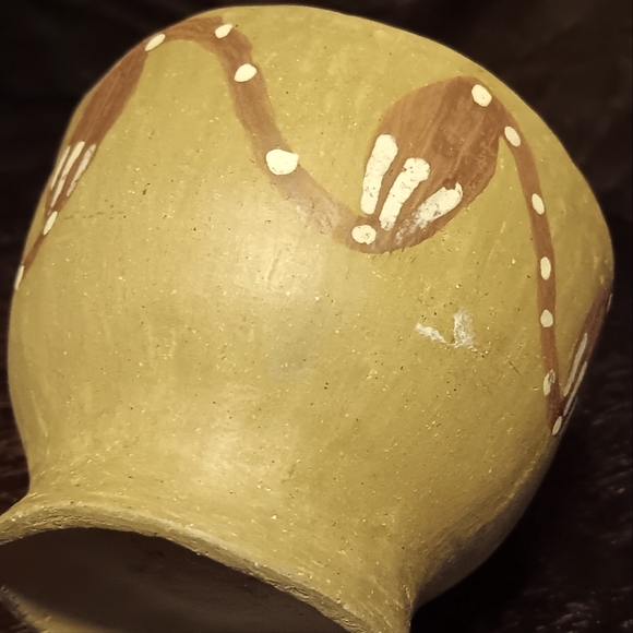 Australian Aboriginal Earthenware Cup & Saucer Handmade Natural Clay Primitive - Picture 2 of 6